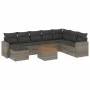 10-teilige Gartensofagarnitur mit grauen synthetischen Rattankissen von , Gartensets - Ref: Foro24-3256592, Preis: 530,59 €, ...
