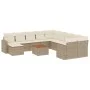 Garden sofa and cushion set 12 pieces beige synthetic rattan by , Garden sets - Ref: Foro24-3256751, Price: 819,75 €, Discoun...