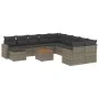 Garden sofa and cushion set 12 pieces gray synthetic rattan by , Garden sets - Ref: Foro24-3256753, Price: 746,26 €, Discount: %
