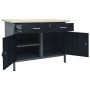 Banco de trabajo de acero negro 120x60x85 cm de vidaXL, Mesas de trabajo - Ref: Foro24-145346, Precio: 299,51 €, Descuento: %
