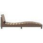 Estructura de cama cabecero cuero sintético capuchino 100x200cm de , Camas y somieres - Ref: Foro24-373142, Precio: 113,49 €,...
