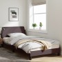 Bed frame with headboard in brown fabric 100x200 cm by , Beds and slatted bases - Ref: Foro24-373128, Price: 99,26 €, Discoun...