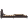 Bed frame with headboard in brown fabric 100x200 cm by , Beds and slatted bases - Ref: Foro24-373128, Price: 99,26 €, Discoun...