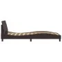Bed frame with headboard in brown fabric 100x200 cm by , Beds and slatted bases - Ref: Foro24-373128, Price: 97,71 €, Discoun...