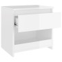Nachttisch aus glänzend weißem Sperrholz, 40 x 30 x 39 cm von vidaXL, Nachttische - Ref: Foro24-803455, Preis: 37,21 €, Rabat...