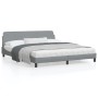 Bed frame with headboard light gray fabric 180x200 cm by , Beds and slatted bases - Ref: Foro24-373225, Price: 167,95 €, Disc...