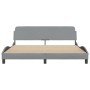 Bed frame with headboard light gray fabric 180x200 cm by , Beds and slatted bases - Ref: Foro24-373225, Price: 167,95 €, Disc...