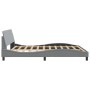 Bed frame with headboard light gray fabric 180x200 cm by , Beds and slatted bases - Ref: Foro24-373225, Price: 167,95 €, Disc...