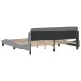 Bed frame with headboard light gray fabric 180x200 cm by , Beds and slatted bases - Ref: Foro24-373225, Price: 165,53 €, Disc...