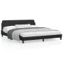 Bed frame with headboard black synthetic leather 180x200cm by , Beds and slatted bases - Ref: Foro24-373238, Price: 189,74 €,...