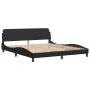 Bed frame with headboard black synthetic leather 180x200cm by , Beds and slatted bases - Ref: Foro24-373238, Price: 189,74 €,...