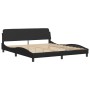 Bettgestell mit Kopfteil aus schwarzem Kunstleder 180x200cm von , Betten und Lattenroste - Ref: Foro24-373238, Preis: 193,27 ...