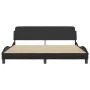 Bed frame with headboard black synthetic leather 180x200cm by , Beds and slatted bases - Ref: Foro24-373238, Price: 189,74 €,...