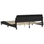 Bed frame with headboard black synthetic leather 180x200cm by , Beds and slatted bases - Ref: Foro24-373238, Price: 189,74 €,...