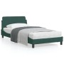 Dunkelgrüner Samtbettrahmen mit Kopfteil 100x200 cm von , Betten und Lattenroste - Ref: Foro24-373135, Preis: 97,90 €, Rabatt: %