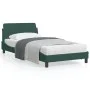 Estructura cama con cabecero terciopelo verde oscuro 100x200 cm de , Camas y somieres - Ref: Foro24-373135, Precio: 96,49 €, ...