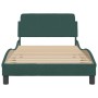 Dunkelgrüner Samtbettrahmen mit Kopfteil 100x200 cm von , Betten und Lattenroste - Ref: Foro24-373135, Preis: 97,90 €, Rabatt: %