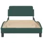 Estructura cama con cabecero terciopelo verde oscuro 100x200 cm de , Camas y somieres - Ref: Foro24-373135, Precio: 96,49 €, ...