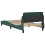 Estructura cama con cabecero terciopelo verde oscuro 100x200 cm de , Camas y somieres - Ref: Foro24-373135, Precio: 96,49 €, ...
