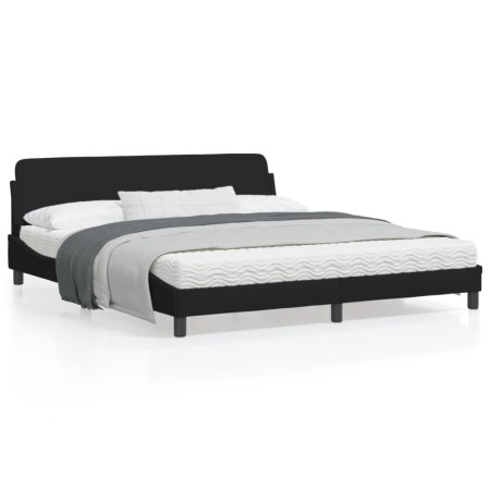 Bed frame with black fabric headboard 180x200 cm by , Beds and slatted bases - Ref: Foro24-373227, Price: 197,27 €, Discount: %
