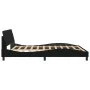 Estructura de cama con cabecero de tela negro 180x200 cm de , Camas y somieres - Ref: Foro24-373227, Precio: 193,60 €, Descue...