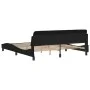 Estructura de cama con cabecero de tela negro 180x200 cm de , Camas y somieres - Ref: Foro24-373227, Precio: 193,60 €, Descue...