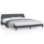 Bed frame with dark gray velvet headboard 180x200 cm by , Beds and slatted bases - Ref: Foro24-373233, Price: 195,46 €, Disco...