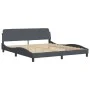 Estructura cama con cabecero terciopelo gris oscuro 180x200 cm de , Camas y somieres - Ref: Foro24-373233, Precio: 191,12 €, ...