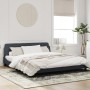Bed frame with dark gray velvet headboard 180x200 cm by , Beds and slatted bases - Ref: Foro24-373233, Price: 195,46 €, Disco...