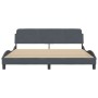 Bed frame with dark gray velvet headboard 180x200 cm by , Beds and slatted bases - Ref: Foro24-373233, Price: 195,46 €, Disco...