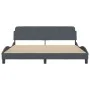 Estructura cama con cabecero terciopelo gris oscuro 180x200 cm de , Camas y somieres - Ref: Foro24-373233, Precio: 191,12 €, ...