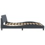 Bed frame with dark gray velvet headboard 180x200 cm by , Beds and slatted bases - Ref: Foro24-373233, Price: 195,46 €, Disco...