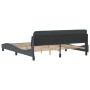 Bed frame with dark gray velvet headboard 180x200 cm by , Beds and slatted bases - Ref: Foro24-373233, Price: 195,46 €, Disco...