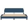 Bed frame with blue fabric headboard 180x200 cm by , Beds and slatted bases - Ref: Foro24-373231, Price: 188,98 €, Discount: %