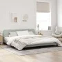 Light gray velvet bed frame with headboard 200x200cm by , Beds and slatted bases - Ref: Foro24-373252, Price: 200,67 €, Disco...