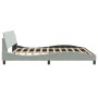 Estructura de cama con cabecero terciopelo gris claro 200x200cm de , Camas y somieres - Ref: Foro24-373252, Precio: 204,54 €,...