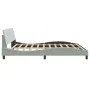 Light gray velvet bed frame with headboard 200x200cm by , Beds and slatted bases - Ref: Foro24-373252, Price: 200,67 €, Disco...