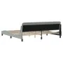 Light gray velvet bed frame with headboard 200x200cm by , Beds and slatted bases - Ref: Foro24-373252, Price: 200,67 €, Disco...