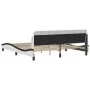 Bed frame with black and white synthetic leather headboard by , Beds and slatted bases - Ref: Foro24-373244, Price: 193,84 €,...