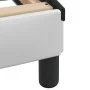 Bed frame with black and white synthetic leather headboard by , Beds and slatted bases - Ref: Foro24-373244, Price: 193,84 €,...