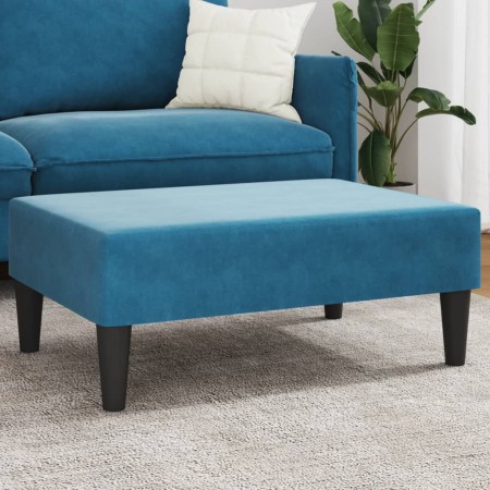 Blauer Samt-Fußhocker 77x55x31 cm von , Osmanen - Ref: Foro24-379556, Preis: 72,77 €, Rabatt: %