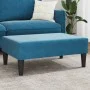 Blauer Samt-Fußhocker 77x55x31 cm von , Osmanen - Ref: Foro24-379556, Preis: 68,80 €, Rabatt: %