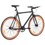 Schwarz-orangefarbenes Fixed-Gear-Fahrrad 700c 59 cm von , Fahrräder - Ref: Foro24-92254, Preis: 310,29 €, Rabatt: %