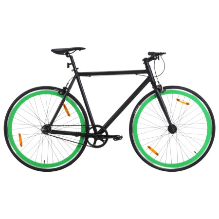 Schwarz-grünes Fixed-Gear-Fahrrad 700c 55 cm von , Fahrräder - Ref: Foro24-92256, Preis: 283,95 €, Rabatt: %