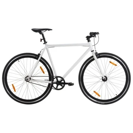 Schwarz-weißes Fixed-Gear-Fahrrad 700c 59 cm von , Fahrräder - Ref: Foro24-92263, Preis: 337,26 €, Rabatt: %