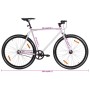Schwarz-weißes Fixed-Gear-Fahrrad 700c 59 cm von , Fahrräder - Ref: Foro24-92263, Preis: 343,33 €, Rabatt: %