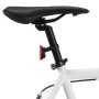 Bicicleta de piñón fijo blanco y verde 700c 55 cm