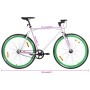 Weißes und grünes Fixed-Gear-Fahrrad 700c 55 cm von , Fahrräder - Ref: Foro24-92268, Preis: 283,95 €, Rabatt: %
