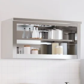 Armario de pared de cocina con estante acero inoxidable de , Recipiente para comida - Ref: Foro24-376444, Precio: 128,45 €, D...