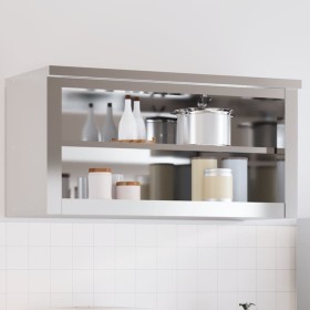 Küchenwandschrank mit Edelstahlregal von , Lebensmittelbehälter - Ref: Foro24-376444, Preis: 130,55 €, Rabatt: %